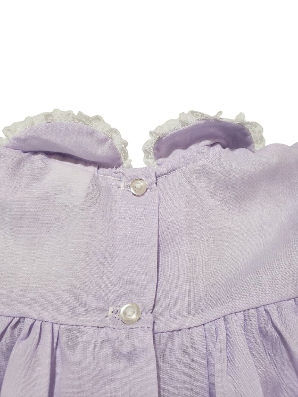 Vintage Alexis Lilac Purple Embroidered Flowers Frilly Party Dress 3 Months - Picture 12 of 12
